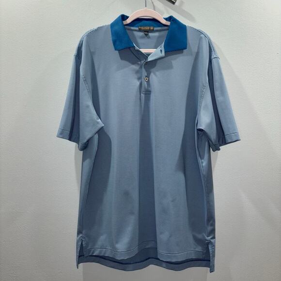 Peter Millar Summer Comfort Striped Performance Polo Shirt | Size L - Picture 2 of 11